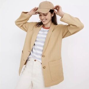 Madewell Lightspun Dorset Blazer Double Gauze
Cotton Jacket Summer Dune Sz XL